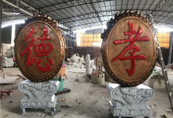 景觀鑼鼓雕塑制造商，校園雕塑，不銹鋼鑼鼓雕塑供給