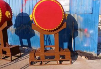 鑼鼓雕塑工程制作，城市雕塑，不銹鋼鑼鼓雕塑專供