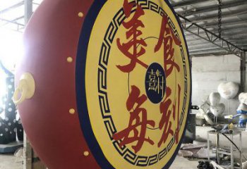 鑼鼓雕塑展品，公園小品，城市不銹鋼鑼鼓雕塑供需