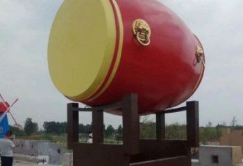 鑼鼓雕塑制造商，酒店擺件，軟裝不銹鋼鑼鼓雕塑定制