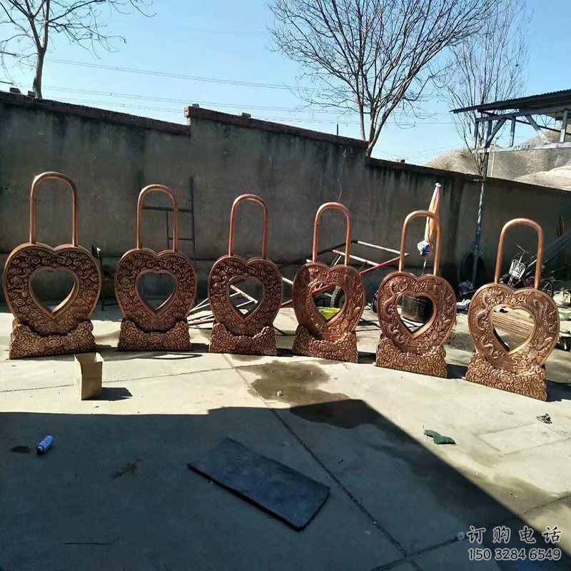雕塑銅鎖子景觀精選，中式工藝，銅鎖子雕塑供給