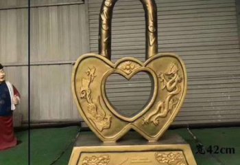 鎖子雕塑造型供需，廣場(chǎng)雕塑，城市玻璃鋼鎖子雕塑選用