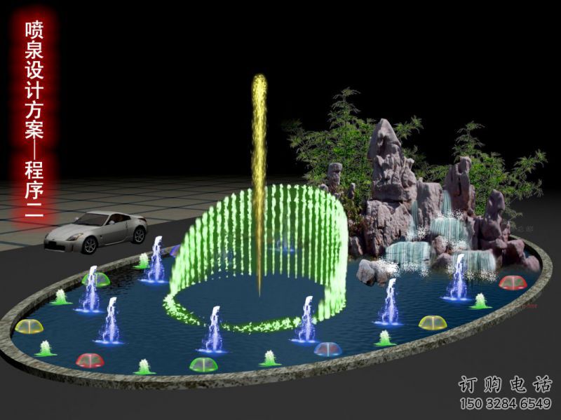 馬尾旱地漂浮噴泉雕塑，水景藝術噴泉雕塑生產商