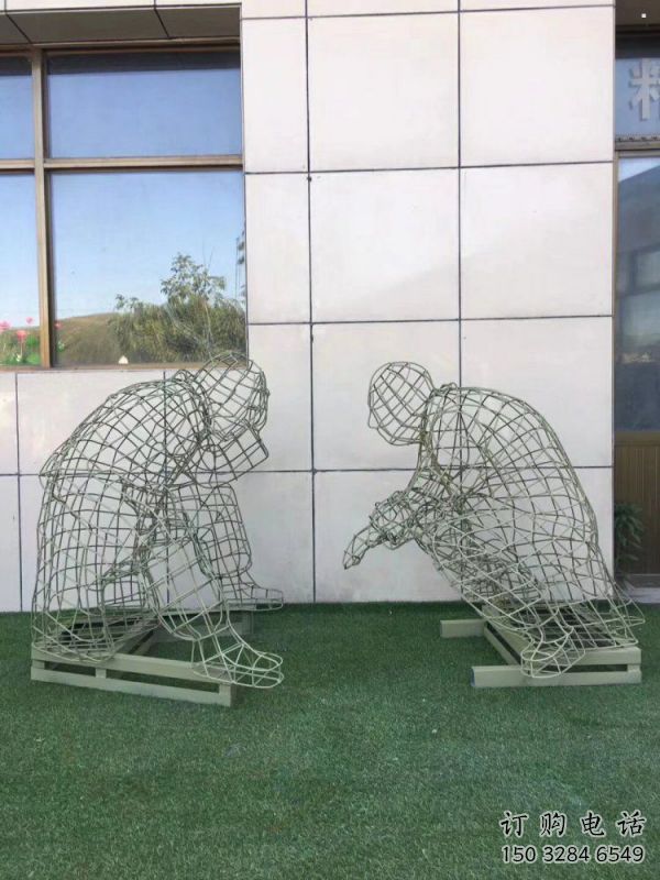 桂林鏤空對弈雕塑標準，廣場雕塑，鐵藝民俗人物雕塑供給