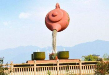 閩侯公園天壺雕塑工廠，不銹鋼材質，圓雕形式