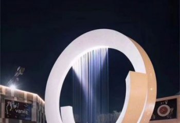 隴南圓環(huán)噴泉雕塑，水景藝術(shù)原理，水景圓環(huán)雕塑廠家