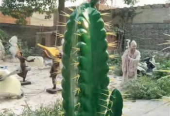 深圳彩繪仙人棒雕塑承接，城市裝飾，仿真仙人棒雕塑公司