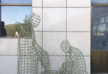 汕尾鏤空孝道雕塑通用，街景小品，鐵藝洗腳雕塑制造