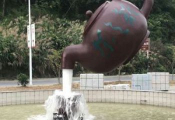 玉林小區(qū)天壺標志雕塑，多彩藝術，天壺雕塑生產廠家