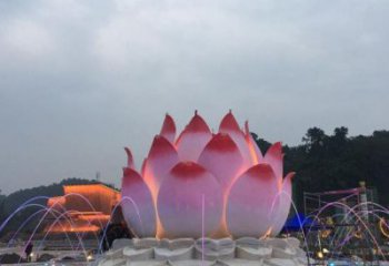 清鎮蓮花雕塑廠家，景區雕塑，水景蓮花噴泉雕塑精選