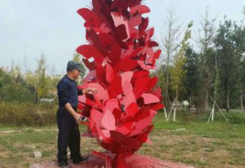 雞西公園花環雕塑