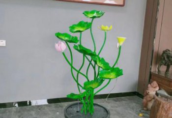 孝感荷花雕塑異型優選，城市裝飾，展示荷花雕塑定做