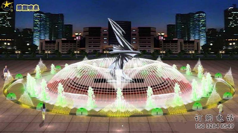 揚(yáng)州水景搖擺噴泉雕塑，循環(huán)噴水模式噴泉雕塑加工