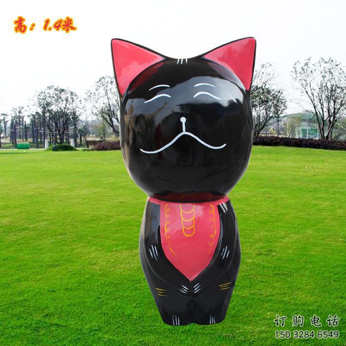 灣里廣場小貓雕塑，動物擺件，仿古工藝