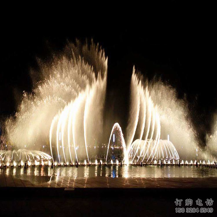 宜春水景程控噴泉雕塑，高噴循環噴水方式設計制作