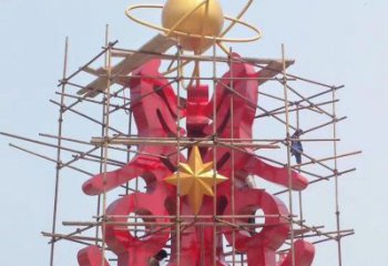 營(yíng)口景觀科技之星雕塑選用，美陳雕塑，抽象不銹鋼科技之星雕塑標(biāo)準(zhǔn)