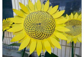 玉泉抽象花籃雕塑展品，小區雕塑，葵花花籃雕塑工程制作精選