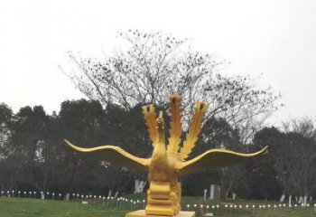 鄂爾多斯鳳凰雕塑選用，美陳雕塑，鑄銅鳳凰雕塑工藝廠家