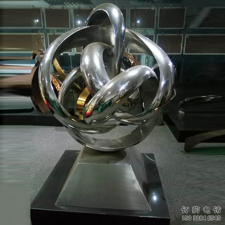 涼山地產(chǎn)雙環(huán)雕塑定做，城區(qū)小品，景觀不銹鋼雙環(huán)雕塑定價(jià)