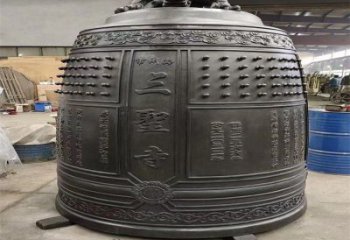 濰坊三圣寺銅鐘雕塑-鑄銅鐘雕塑-平直形結(jié)構(gòu)