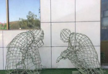 太原鏤空對弈雕塑標準，廣場雕塑，鐵藝民俗人物雕塑供給