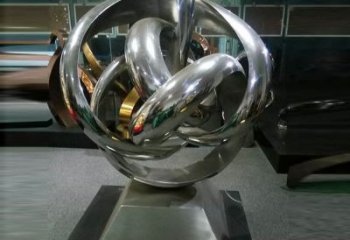 安康地產(chǎn)雙環(huán)雕塑定做,城區(qū)小品,景觀不銹鋼雙環(huán)雕塑定價