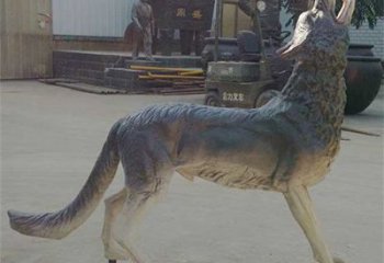 攀枝花銅狼雕塑廠家,銅雕動物狼,仿真工藝制作