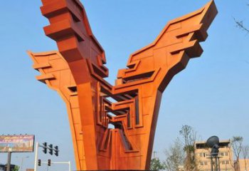 成都城市精神堡壘雕塑，抽象建筑元素，廣場景觀雕塑小品