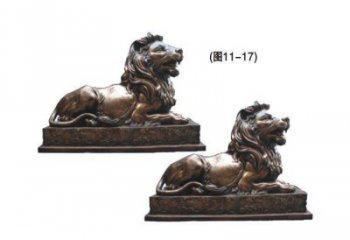 資陽公園獅子雕塑供求，景觀雕塑，鑄銅趴獅雕塑優選