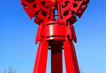 林周精神堡壘火球雕塑，城市建筑雕塑，創意藝術設計