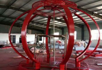 嘉黎景觀燈籠雕塑優選,陸地擺件,園林不銹鋼燈籠雕塑供應