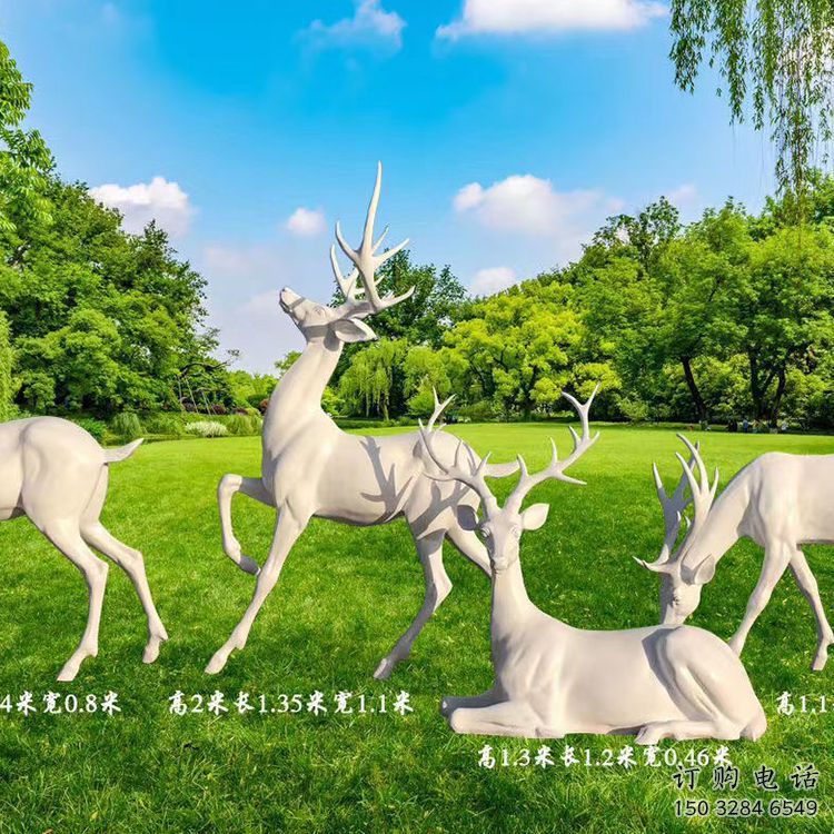 杭州梅花鹿雕塑定價(jià)，景觀概念，玻璃鋼梅花鹿雕塑預(yù)定