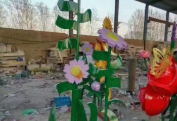 紹興茉莉花雕塑訂做，城市雕塑，不銹鋼茉莉花雕塑廠