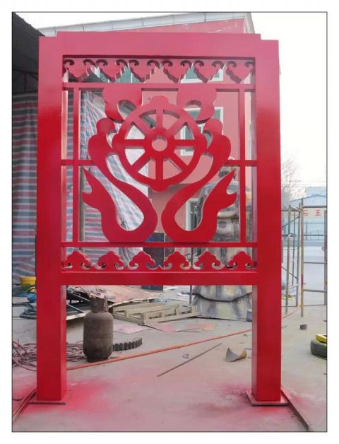 不銹鋼屏風雕塑 (1)