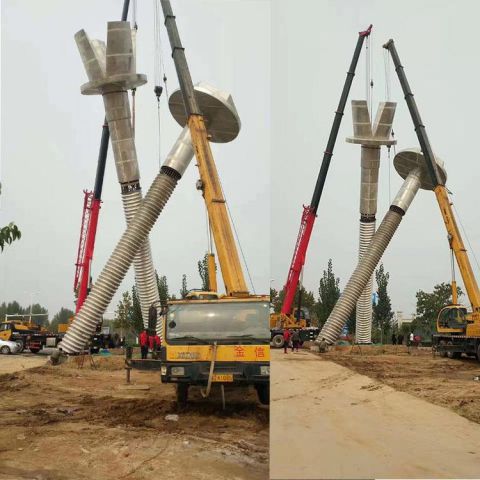 廣場螺絲釘雕塑 抽象器械雕塑 烤漆工業雕塑